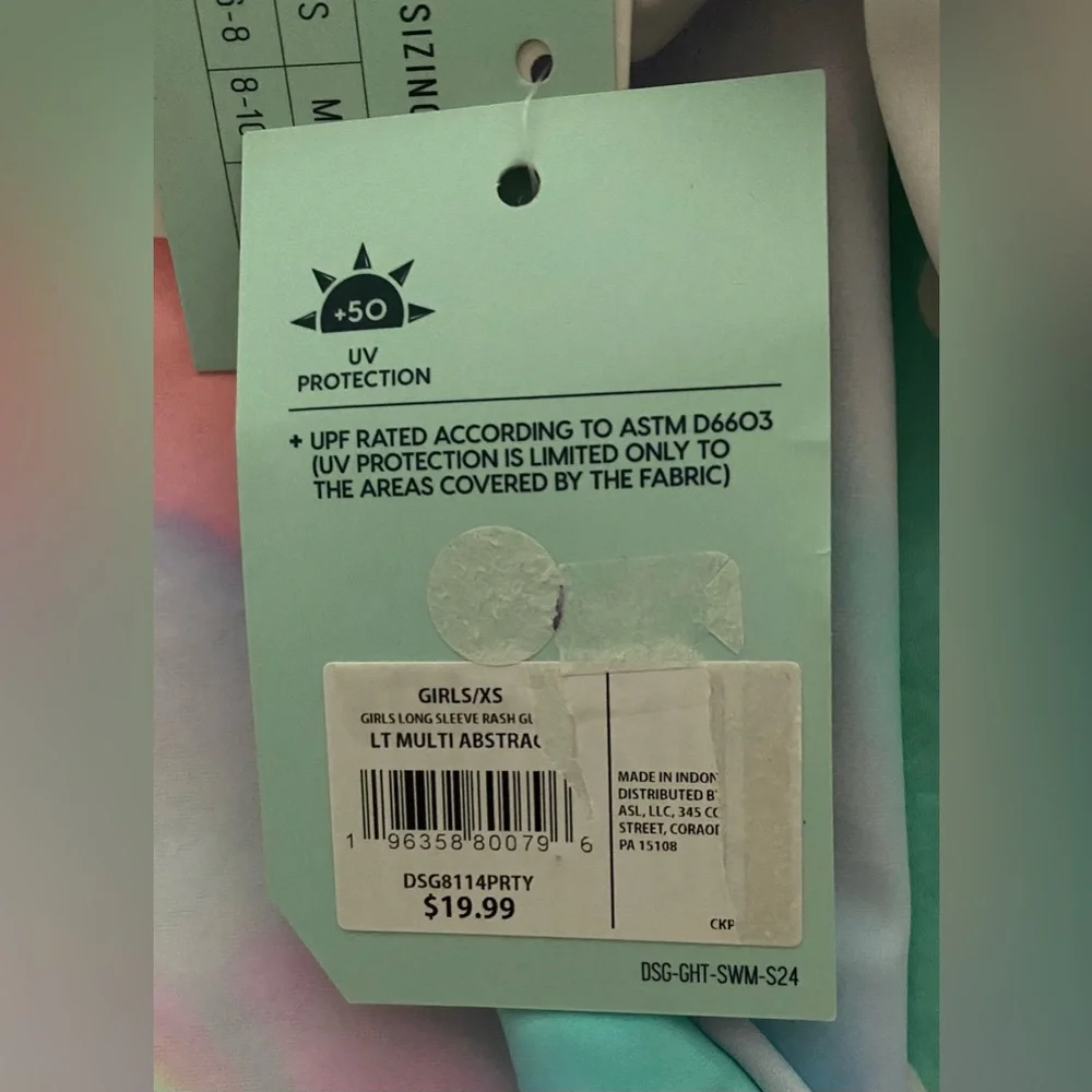 DSG Dick’s Girl’s Rash Guard XS (4-6) NEW - Picture 2 of 4